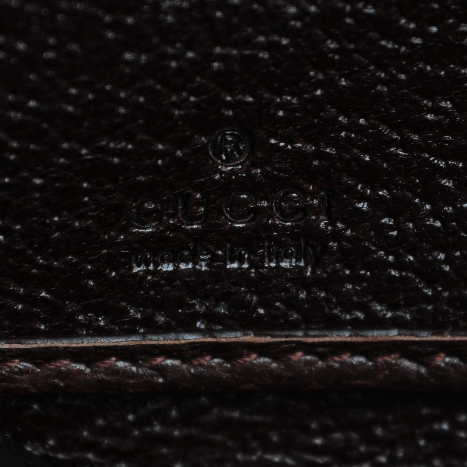 Gucci Monogram Metal Bar Zip Around Wallet Dark Brown 6 of 7