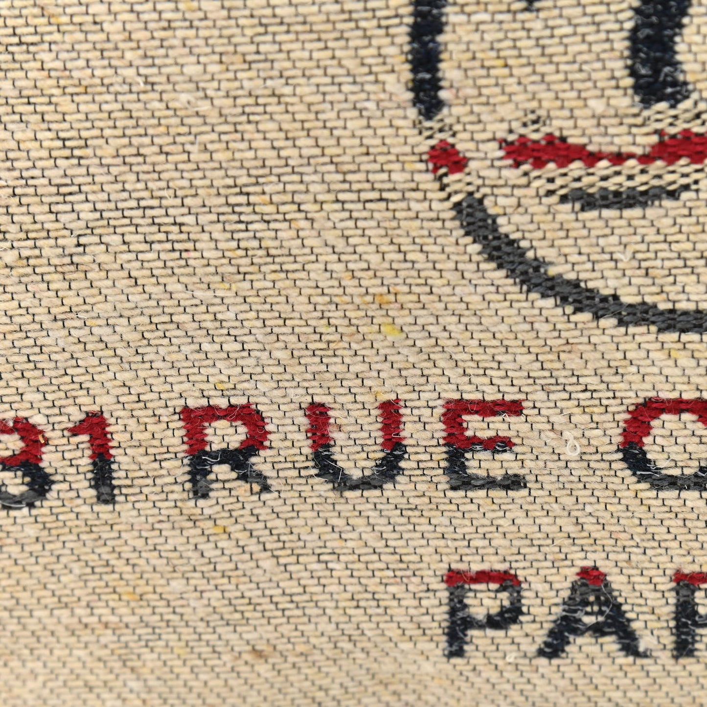 Striped Canvas Large Deauville Tote Beige