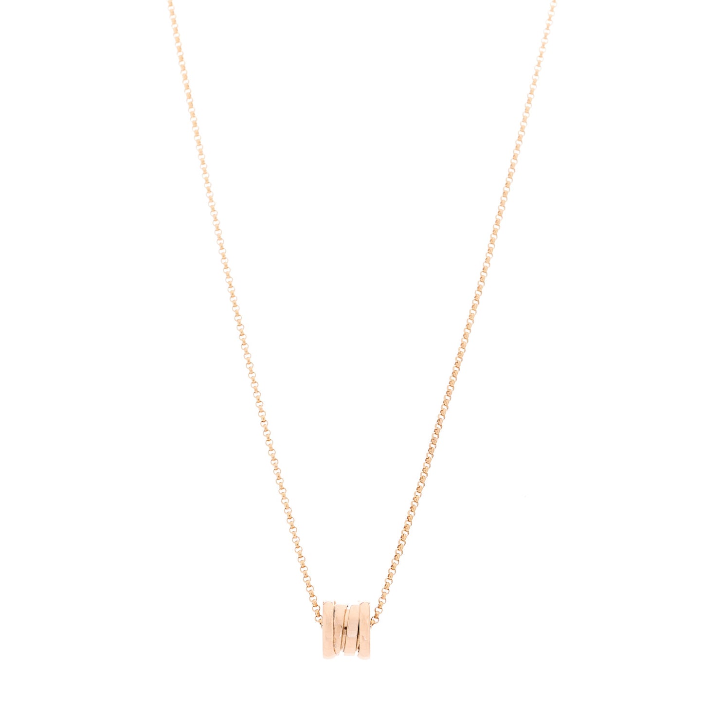 18K Rose Gold Mini B.Zero1 Pendant Necklace
