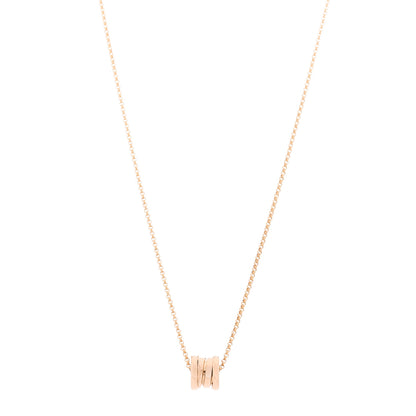 Bulgari 18K Rose Gold Mini B.Zero1 Pendant Necklace 1 of 7