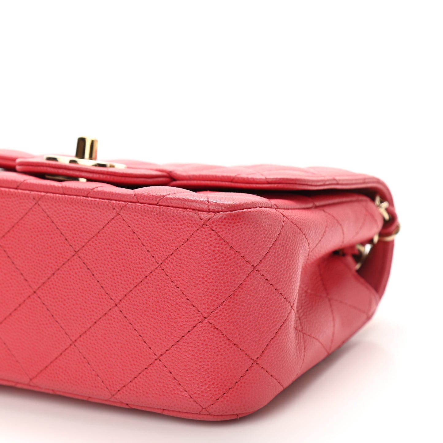 Caviar Quilted Mini Square Flap Pink