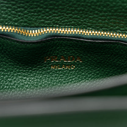 Prada Vitello Daino Double Strap Flap Crossbody Billardo 7 of 9