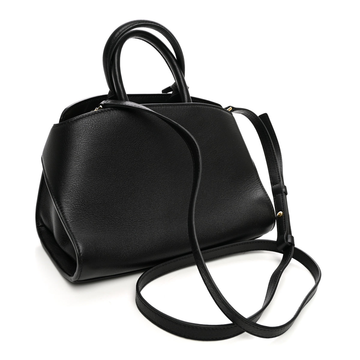 Calfskin Mini Hug Bag Black