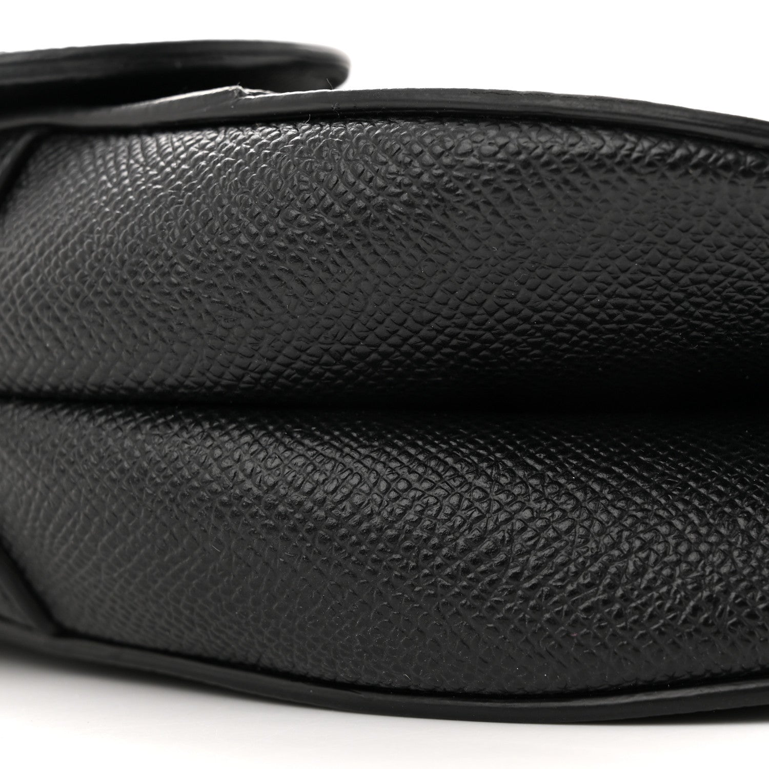 Christian Dior Grained Calfskin Saddle Bag Black 9 of 10