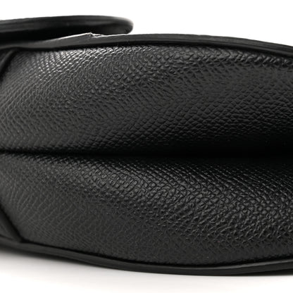 Christian Dior Grained Calfskin Saddle Bag Black 9 of 10
