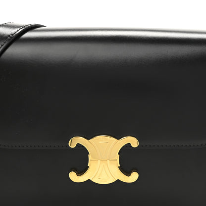 Celine Shiny Calfskin Medium Triomphe Black 10 of 12