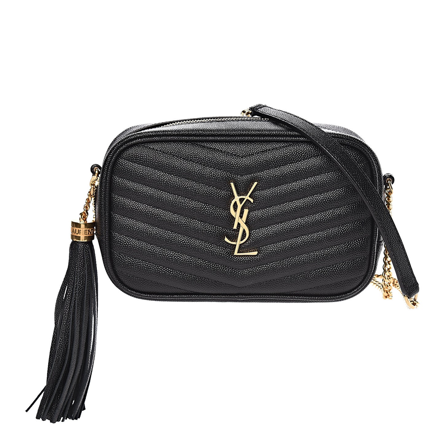 Grain De Poudre Matelasse Monogram Mini Lou Camera Bag Black