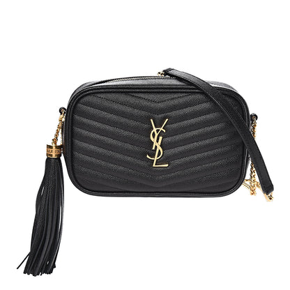 Saint Laurent Grain De Poudre Matelasse Monogram Mini Lou Camera Bag Black 1 of 10