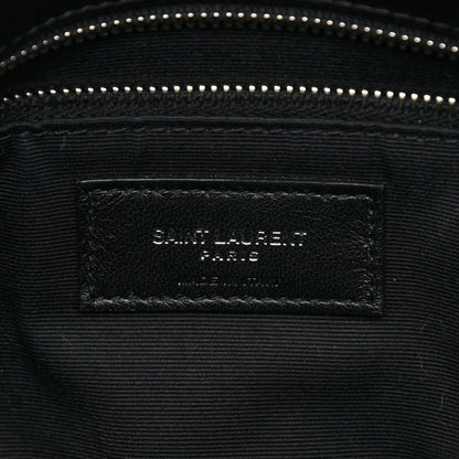 Saint Laurent Lambskin Quilted Small Loulou Puffer Monogram Chain Satchel Black 7 of 11
