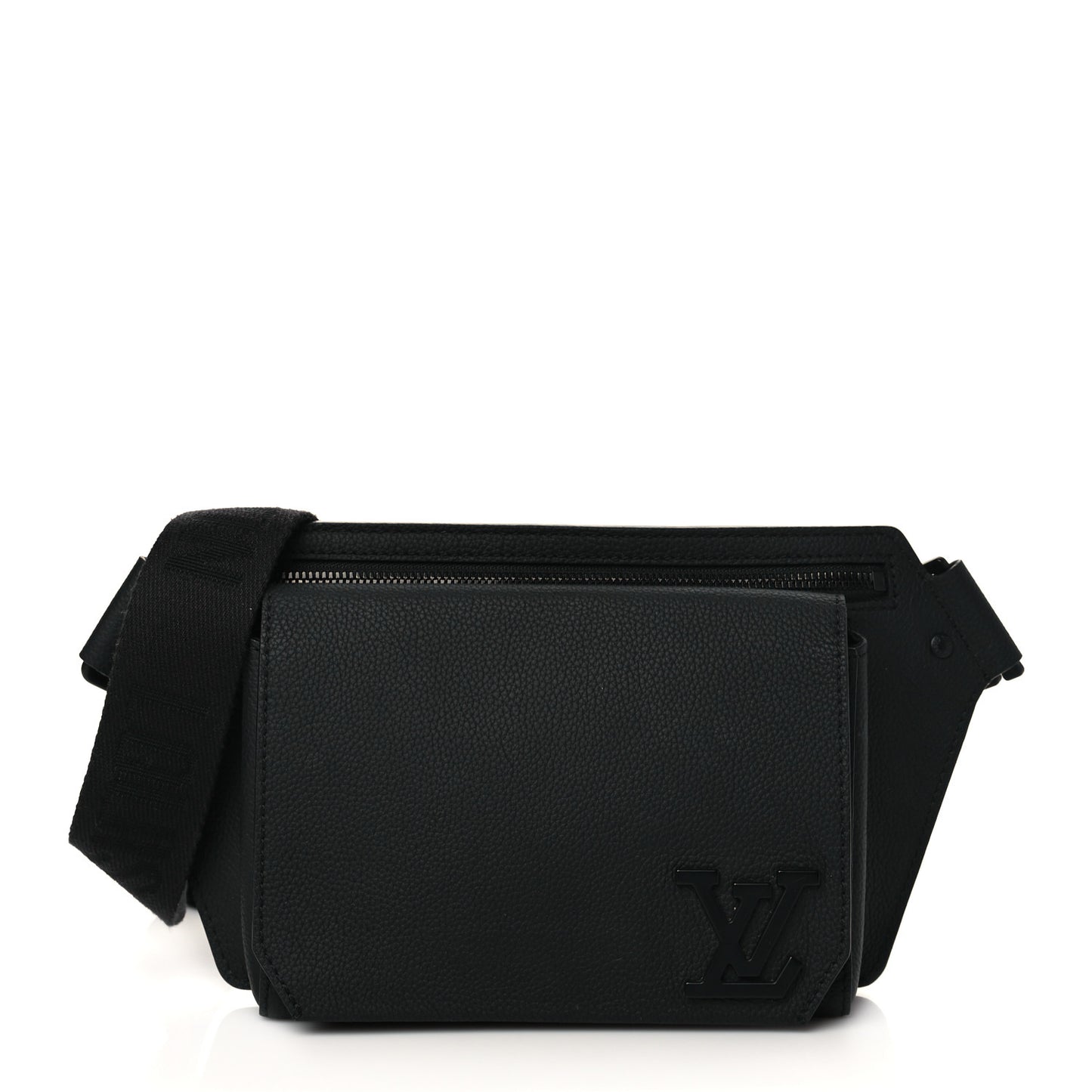 Grained Calfskin Aerogram Slingbag Black