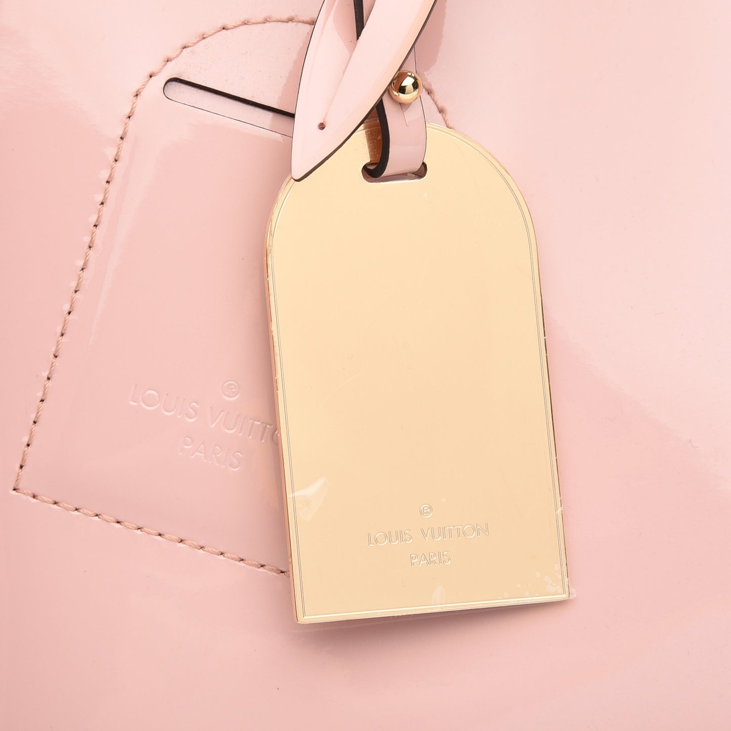 Patent Calfskin Miroir Tote Rose Ballerine
