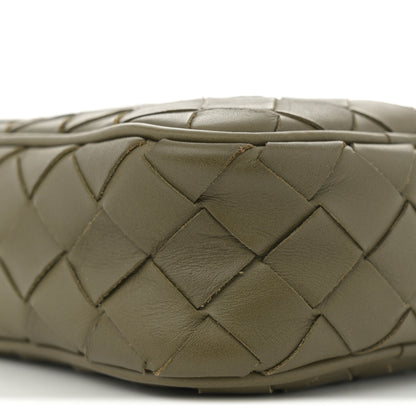 Bottega Veneta Calfskin Intrecciato Mini Cassette Phone Holder Crossbody Khaki 9 of 10