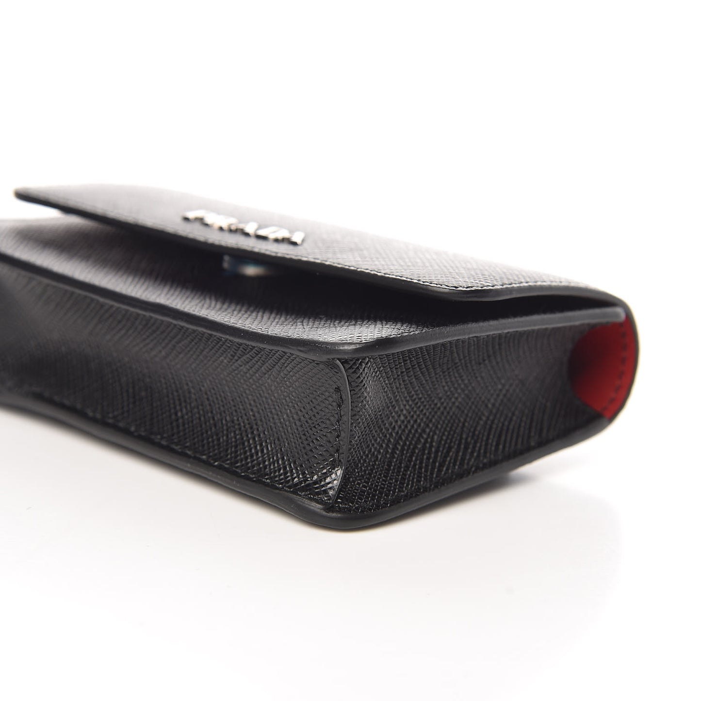 Saffiano Belt Bag Black Red