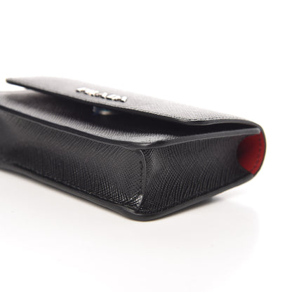 Prada Saffiano Belt Bag Black Red 12 of 12