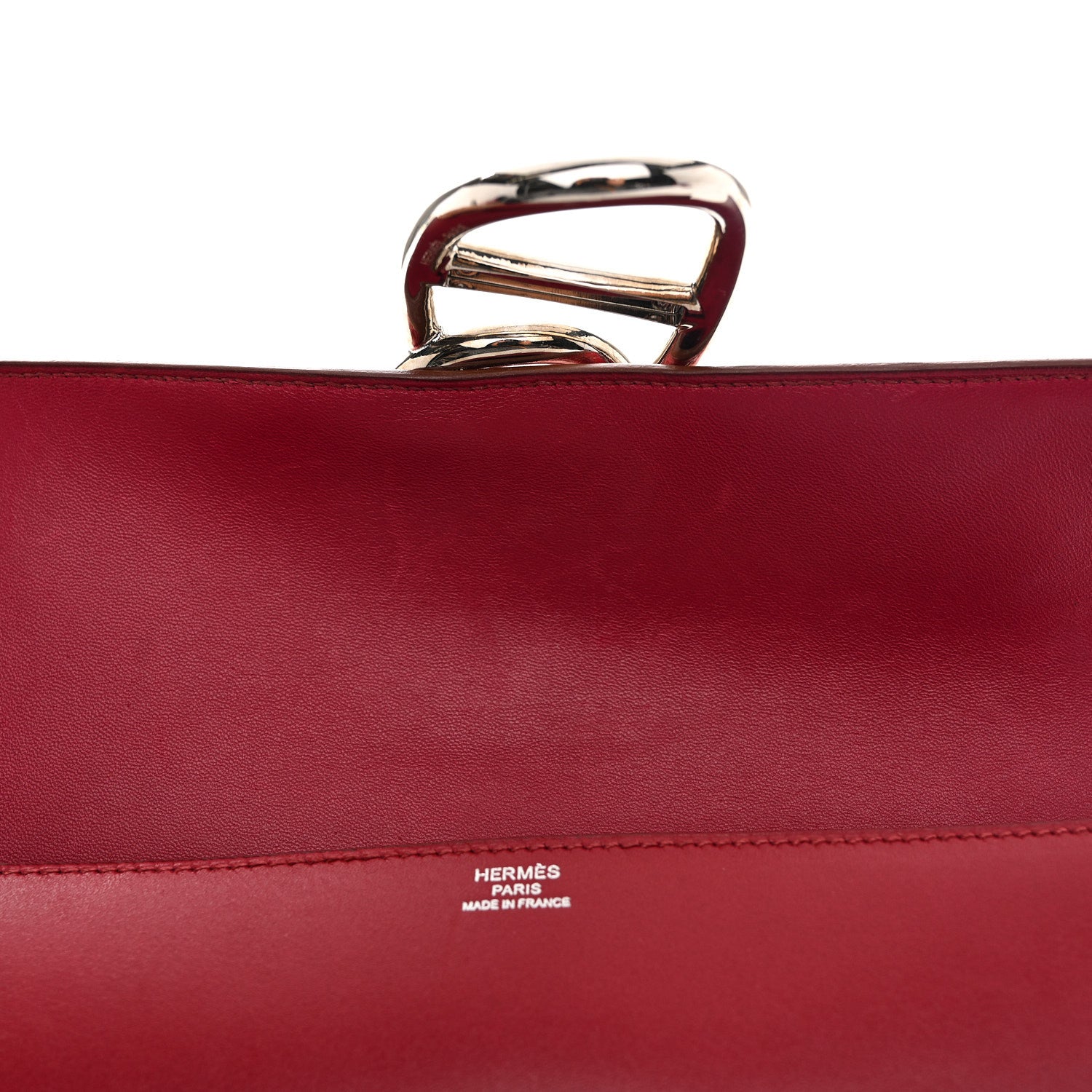Hermes Tadelakt Egee Clutch Rouge Vif 11 of 11