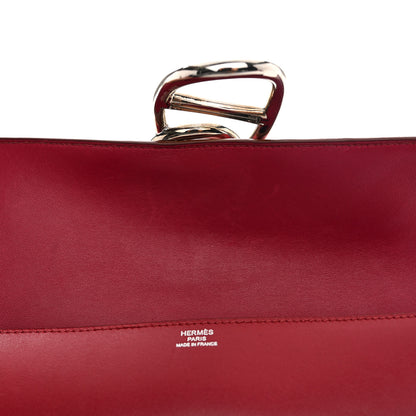 Hermes Tadelakt Egee Clutch Rouge Vif 11 of 11
