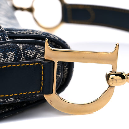 Christian Dior Monogram Double Saddle Bag Navy Blue 12 of 12