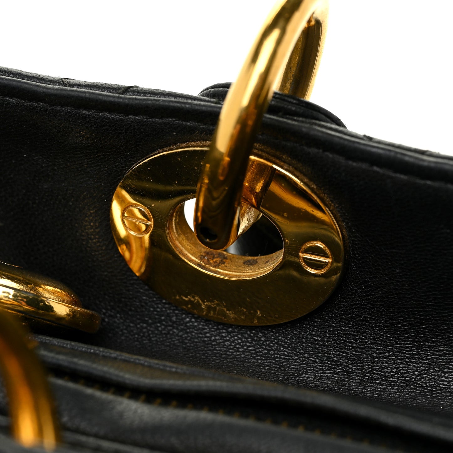 Lambskin Cannage Medium Lady Dior Black