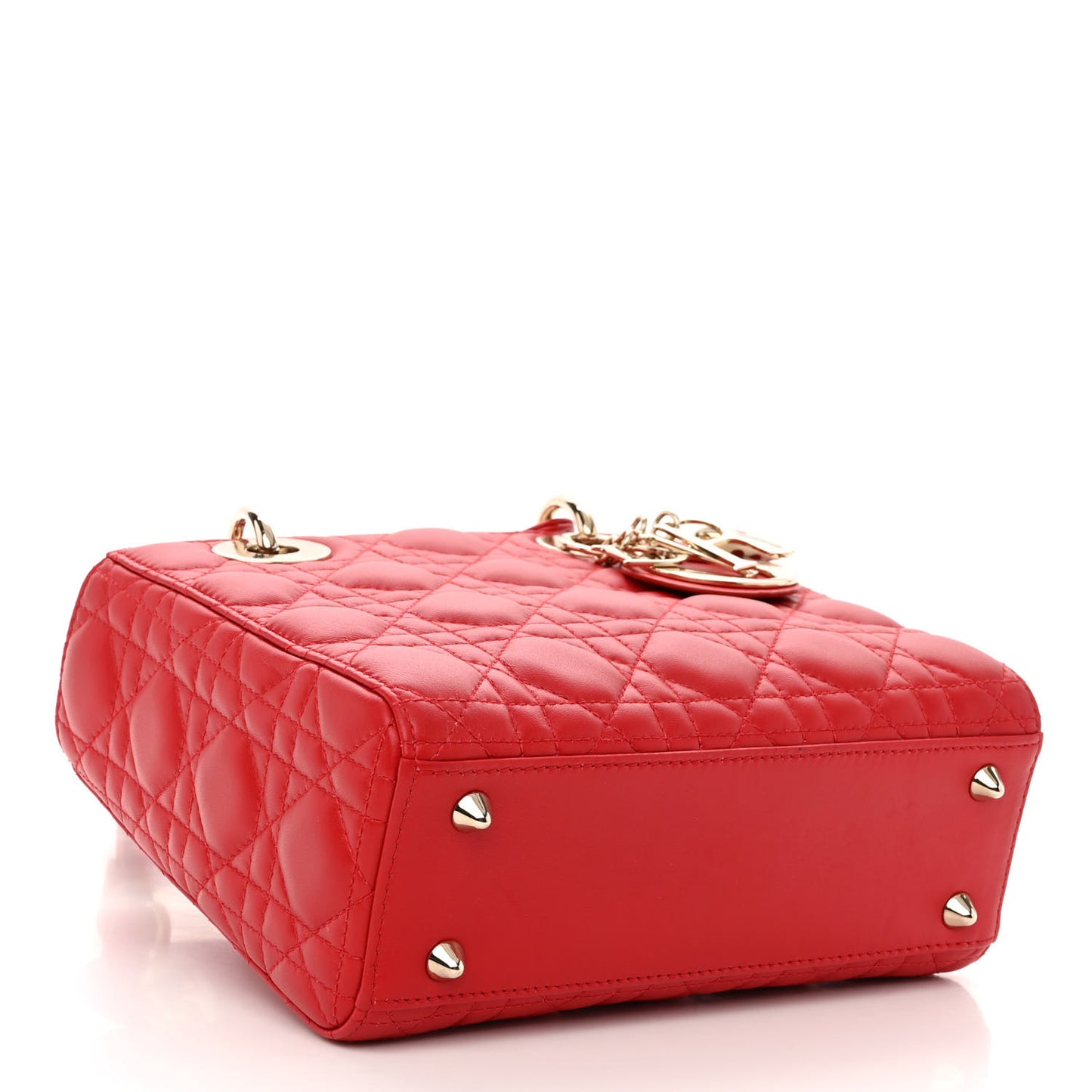 Lambskin Cannage Small My ABCDior Lady Dior Red