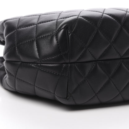 Chanel Lambskin Quilted Accordion Tote Black 9 of 12