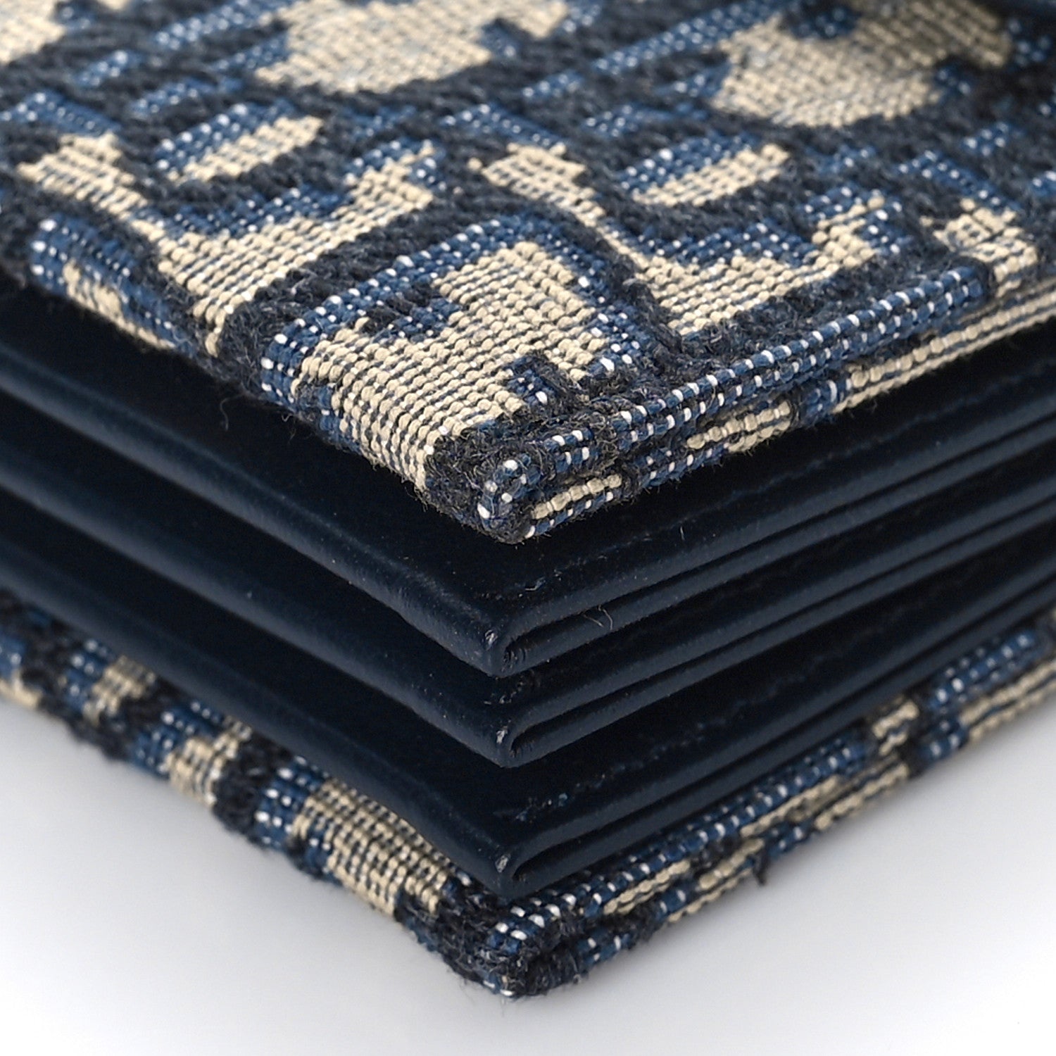 Christian Dior Oblique Saddle 5-Gusset Card Holder Blue 8 of 9