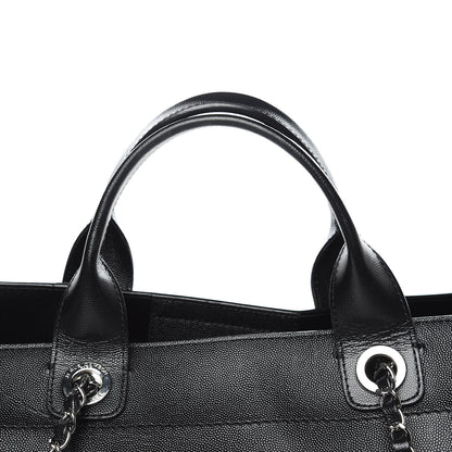 Chanel Caviar Large Studded Deauville Tote Black 12 of 14