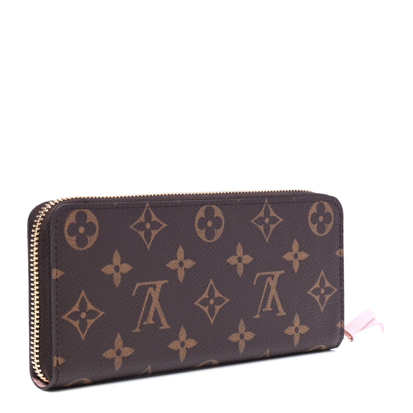 Monogram Clemence Wallet Rose Ballerine
