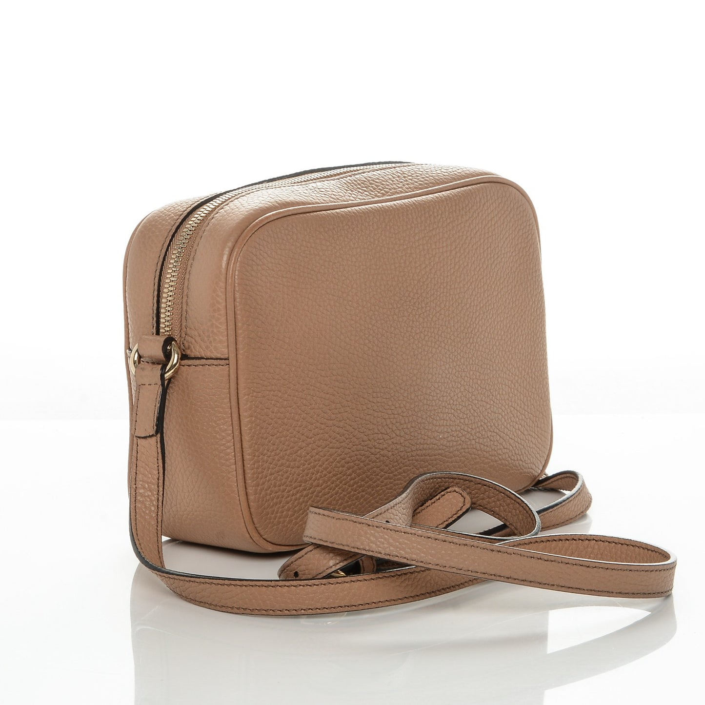 Pebbled Calfskin Small Soho Disco Bag Camelia
