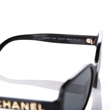 Chanel Acetate Polarized Square Sunglasses 5408 Black 6 of 9