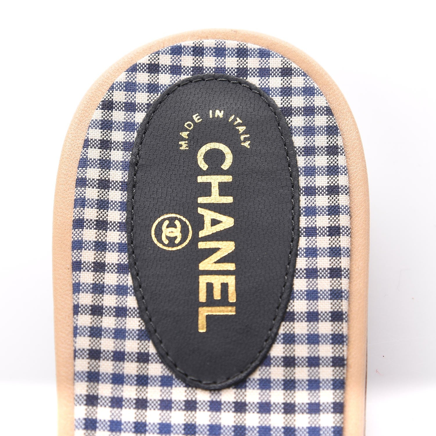 Chanel Calfskin Camellia Sandal Mules 41 Beige Black 7 of 8