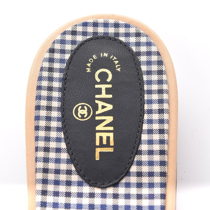 Chanel Calfskin Camellia Sandal Mules 41 Beige Black 7 of 8
