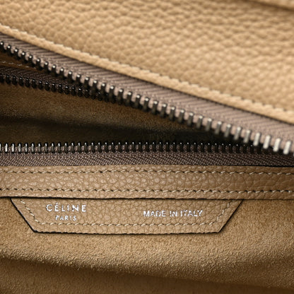 Celine Drummed Calfskin Mini Luggage Dune 6 of 10