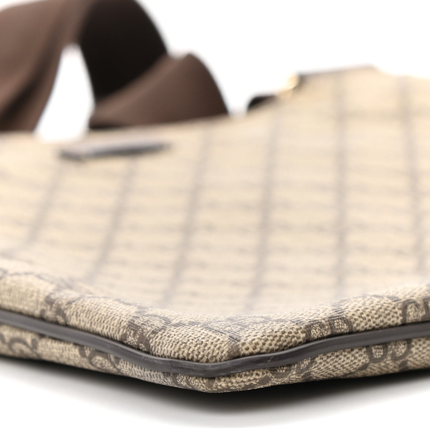 GG Supreme Monogram Medium Flat Messenger Bag Dark Brown