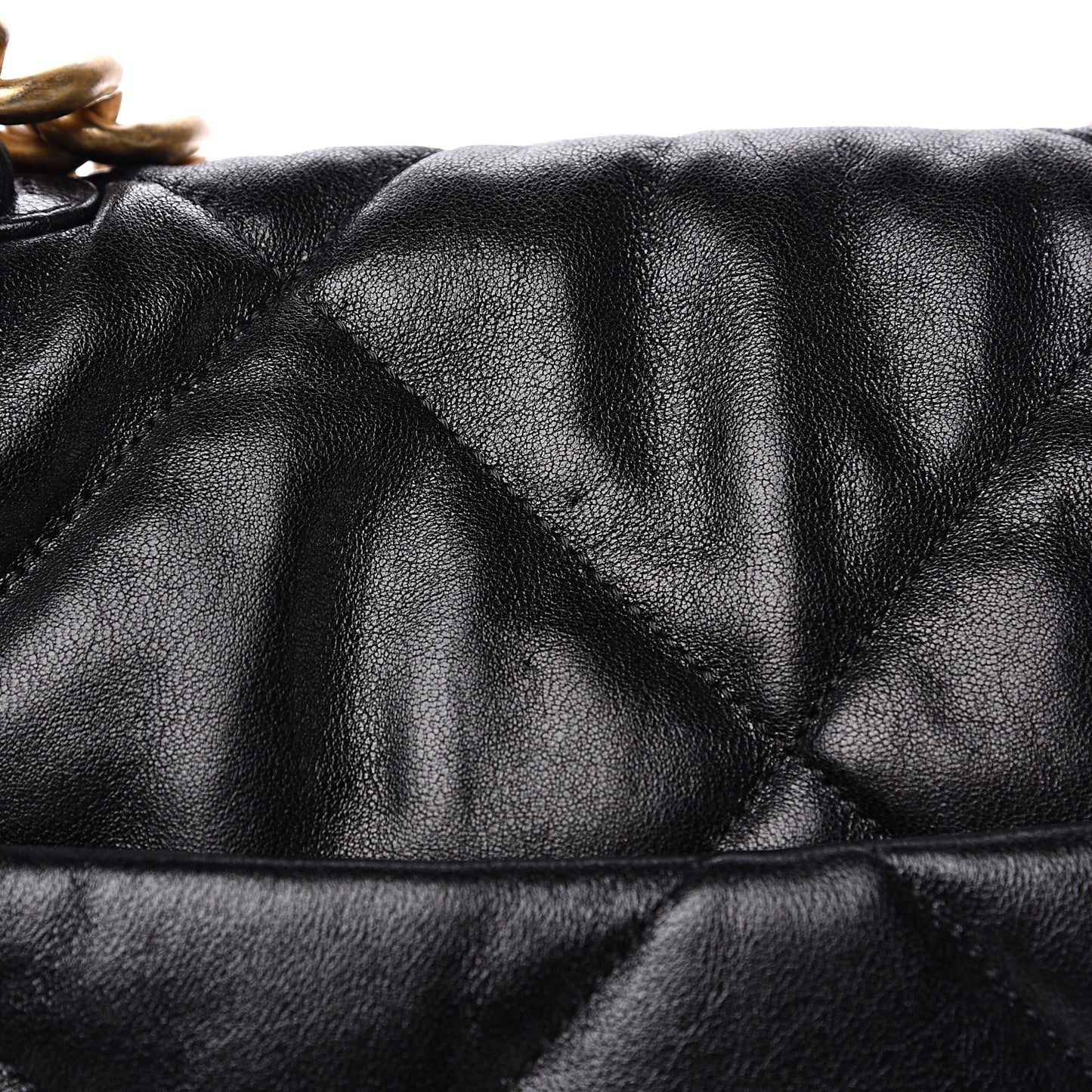 Lambskin Quilted Large 19 Flap Black