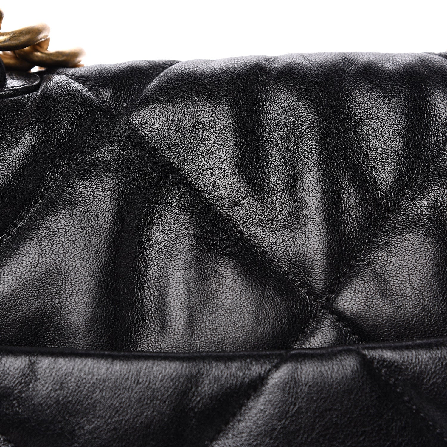 Chanel Lambskin Quilted Large 19 Flap Black 11 of 14