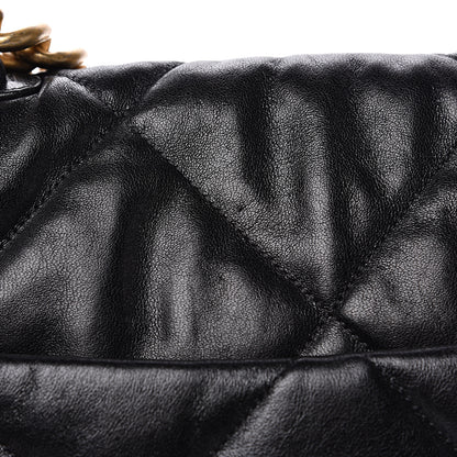 Chanel Lambskin Quilted Large 19 Flap Black 11 of 14