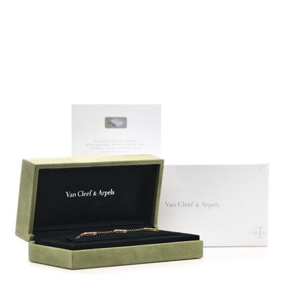 Van Cleef & Arpels 18K Yellow Gold Mother of Pearl 5 Motifs Vintage Alhambra Bracelet 6 of 6