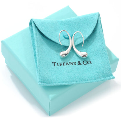 Tiffany Sterling Silver Elsa Peretti Teardrop Hoop Earrings 5 of 5