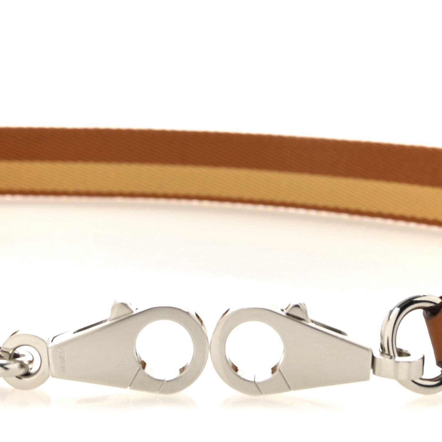 Hermes Toile Swift 25mm Sangle Casaque Shoulder Strap Gold Paille Gold 3 of 3