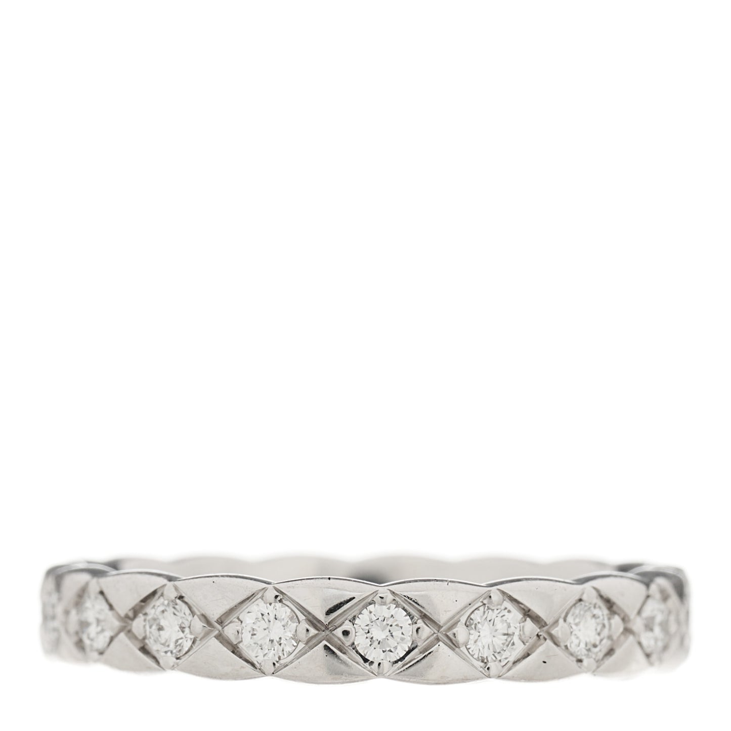 18K White Gold Diamond Mini Coco Crush Ring 51 5.75