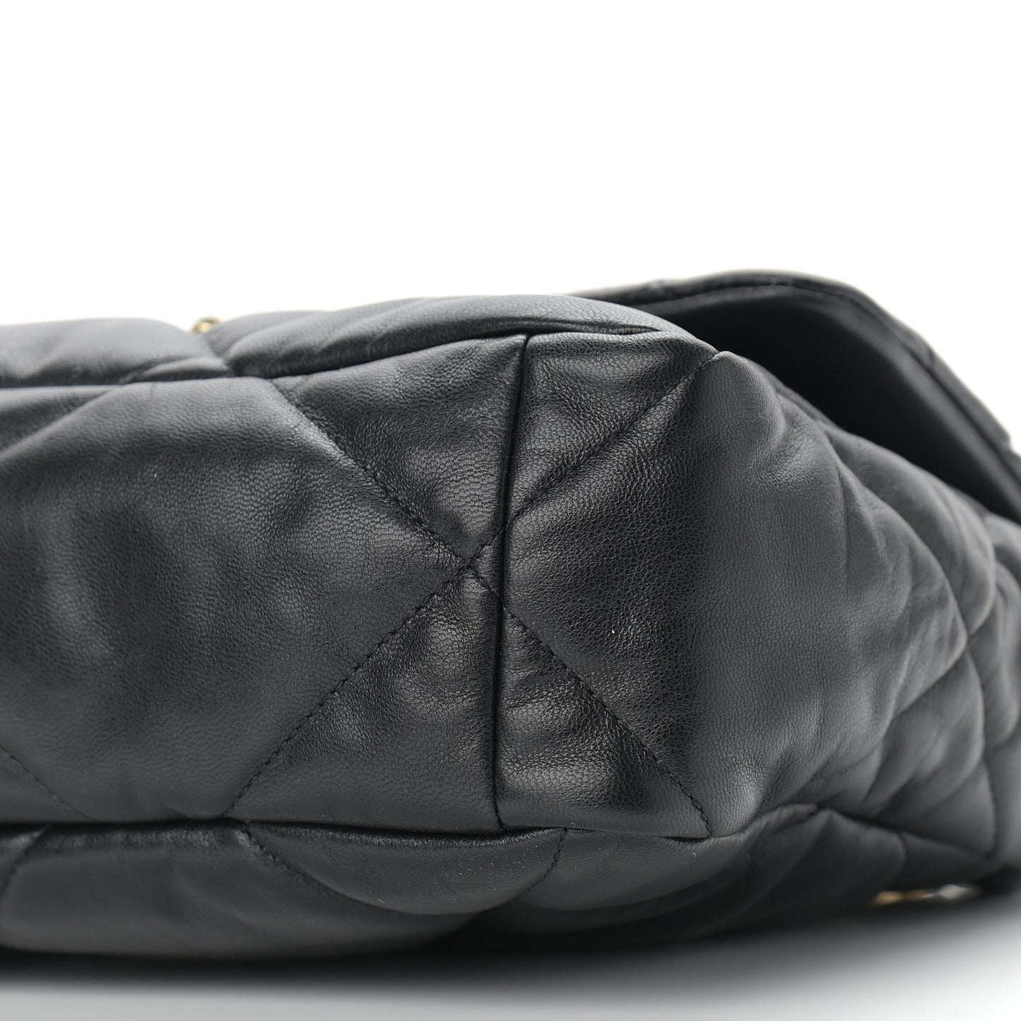 Goatskin Quilted Large Chanel 19 Flap Black