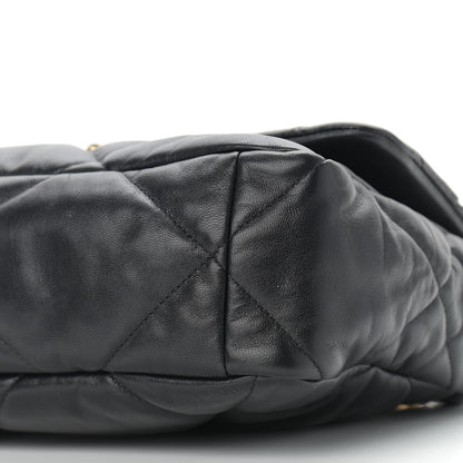 Chanel Goatskin Quilted Large Chanel 19 Flap Black 11 of 14