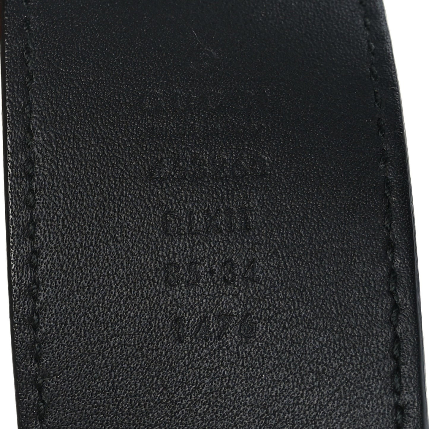 Moon Calfskin Pearl Double G 40mm Belt 85 34 Black Cream