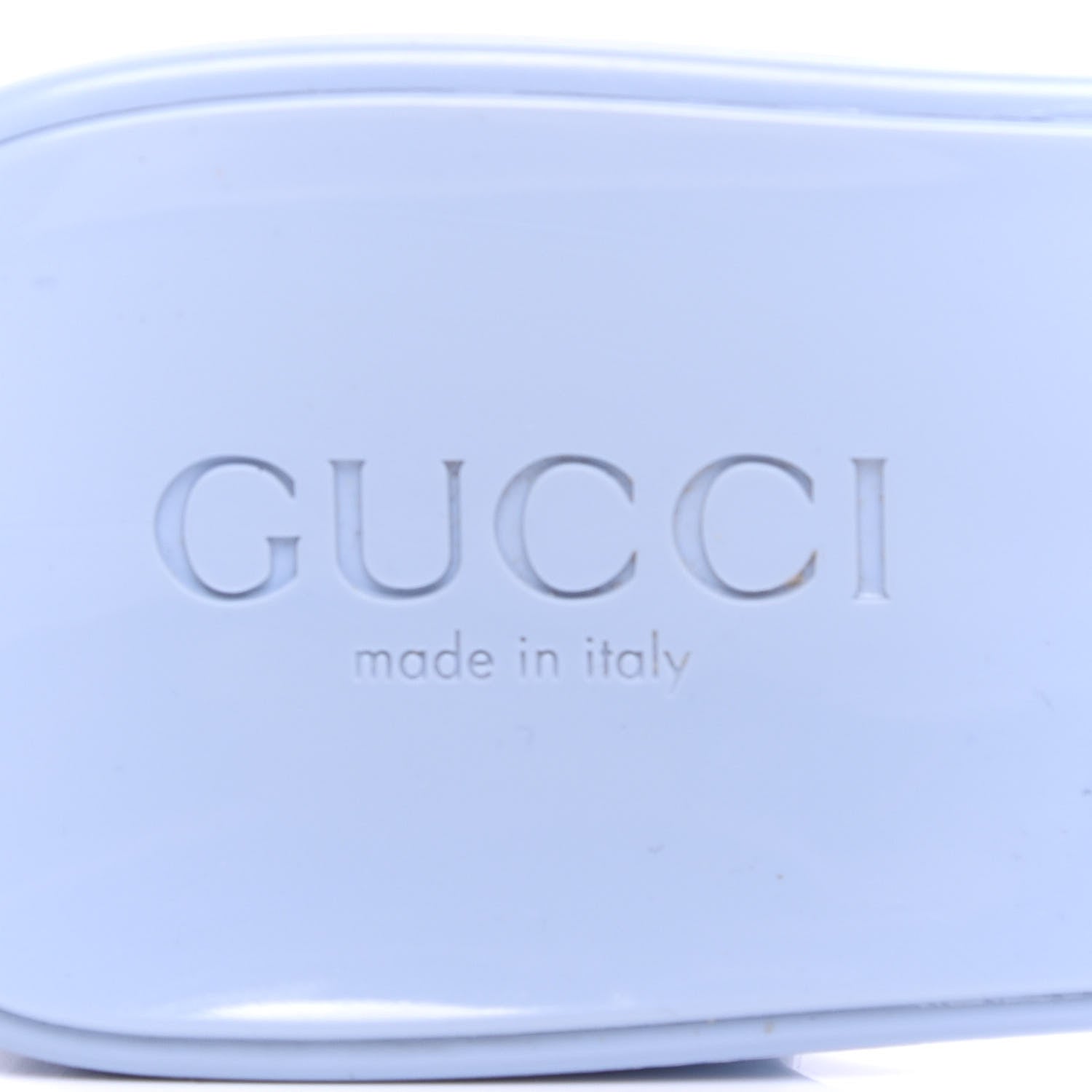 Gucci Rubber Gucci Logo Womens Platform 20/60mm Slide Sandals 37 Porcelain Light Blue 8 of 10