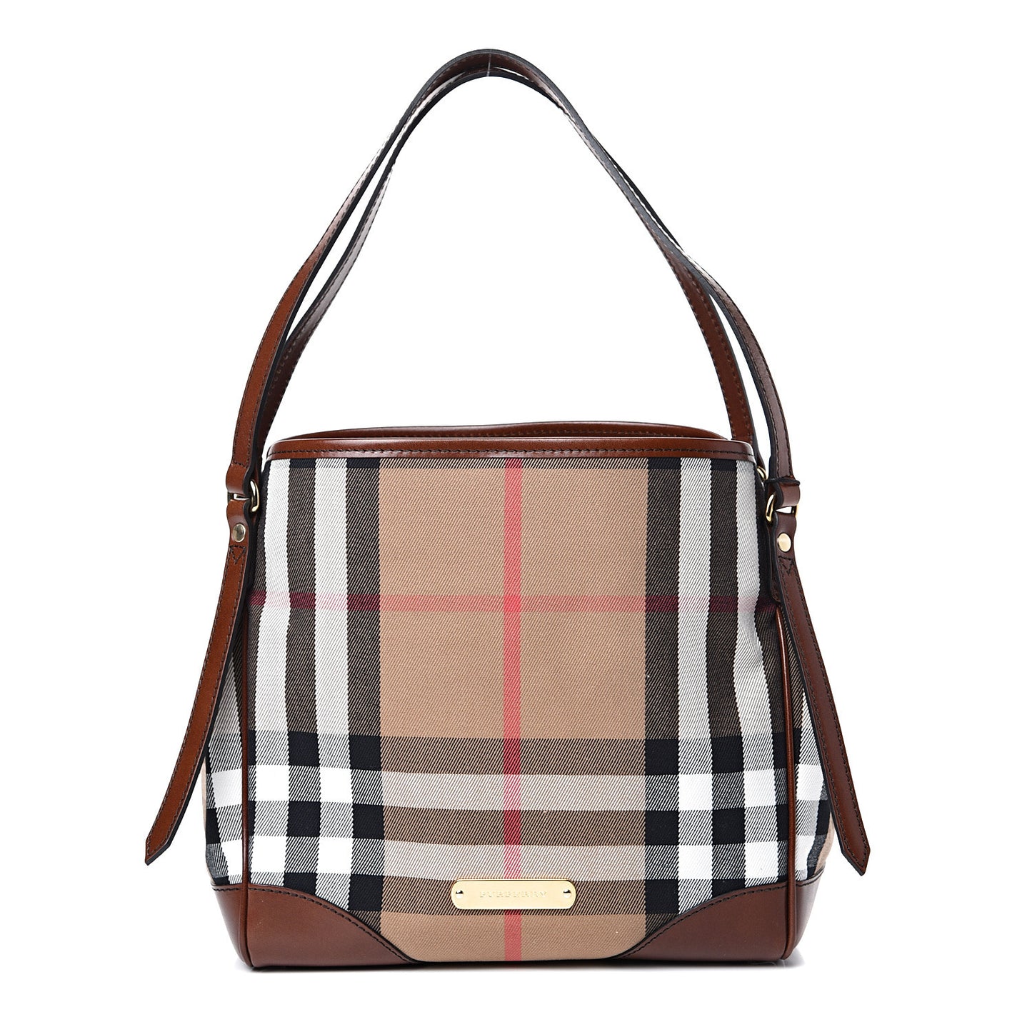 House Check Small Canterbury Tote Dark Tan