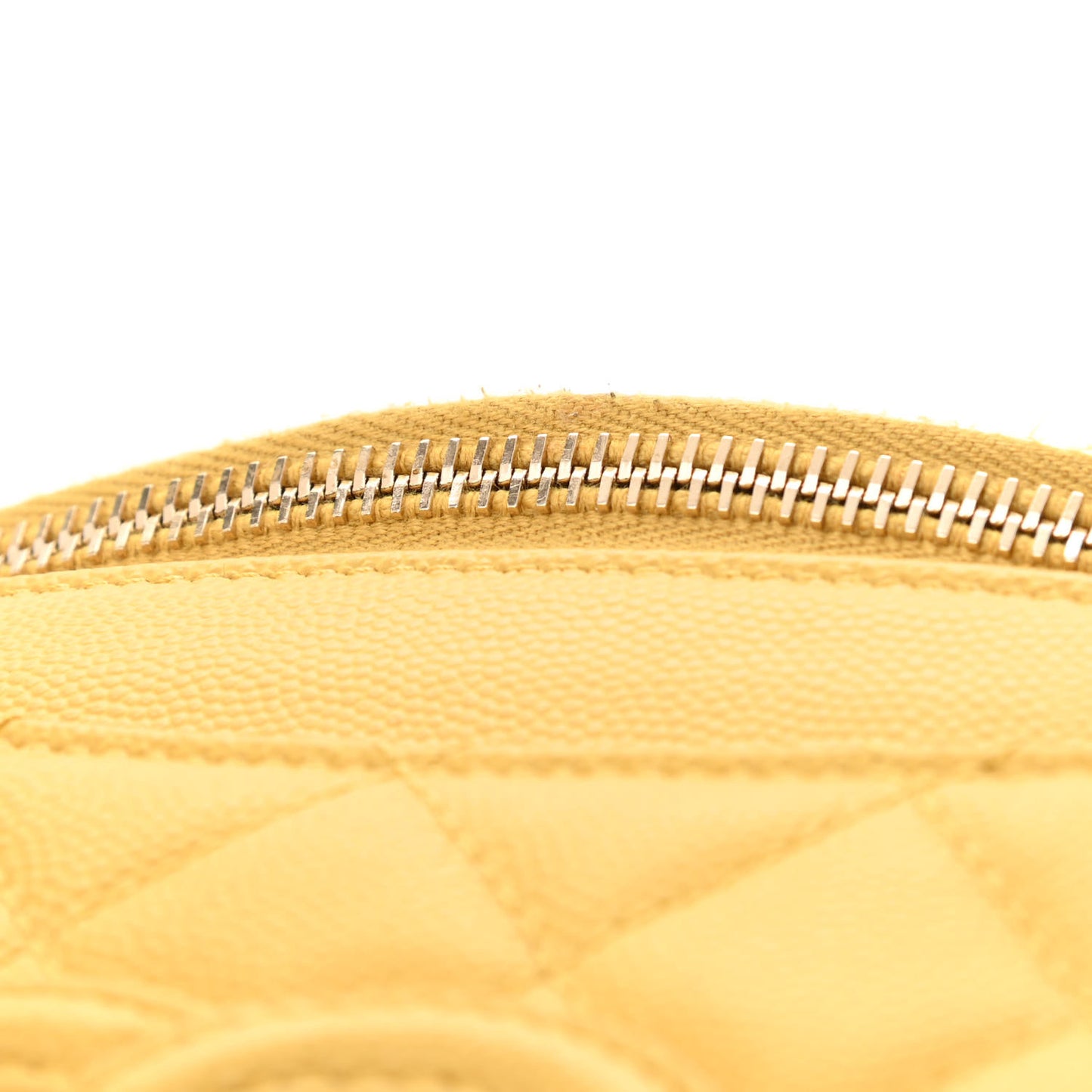 Caviar Quilted Filigree Waist Bag Yellow