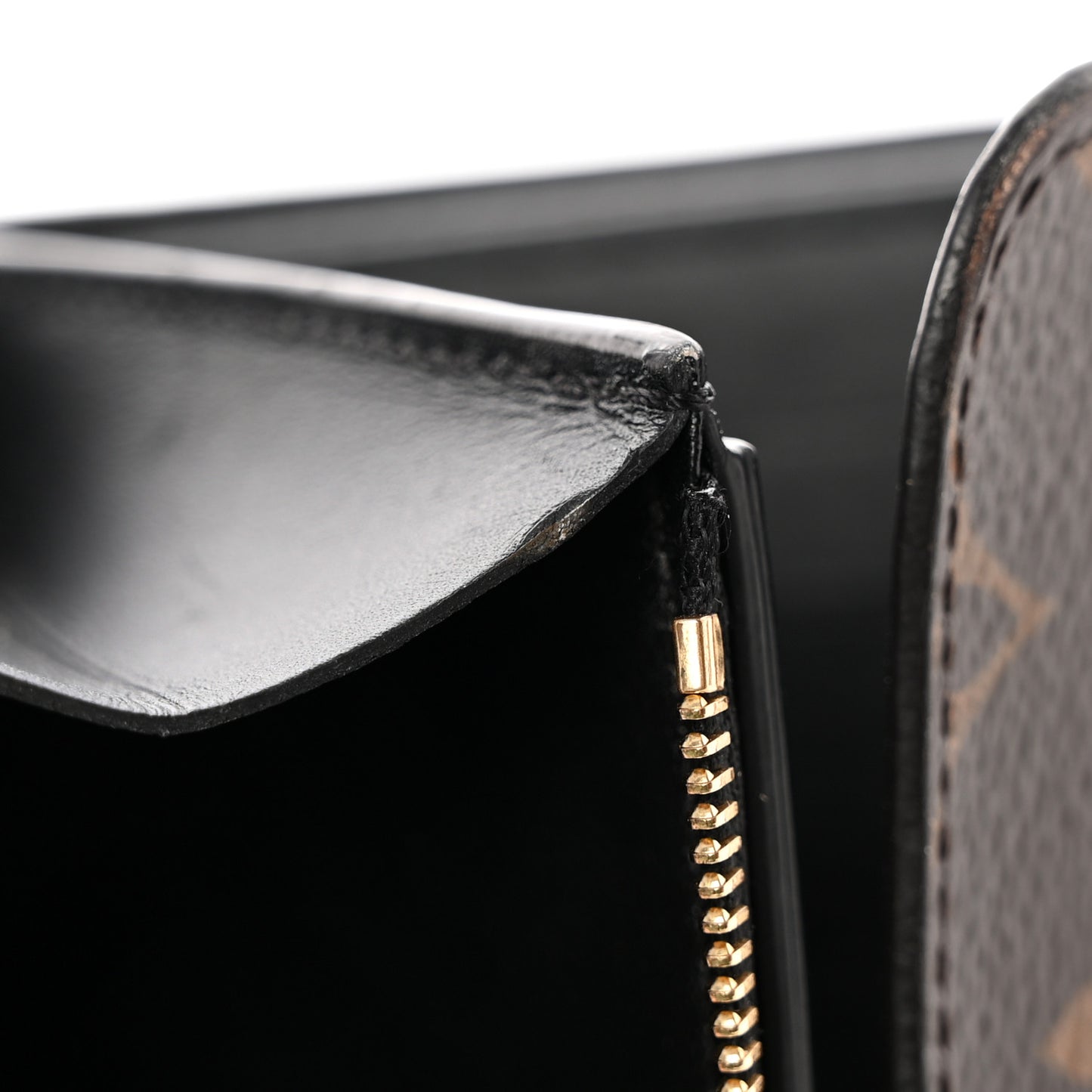 Monogram Flower Lock Compact Wallet Black