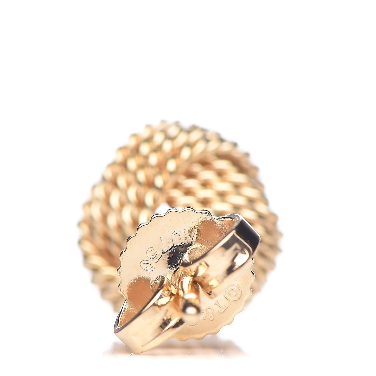 18K Yellow Gold Twist Knot Earrings