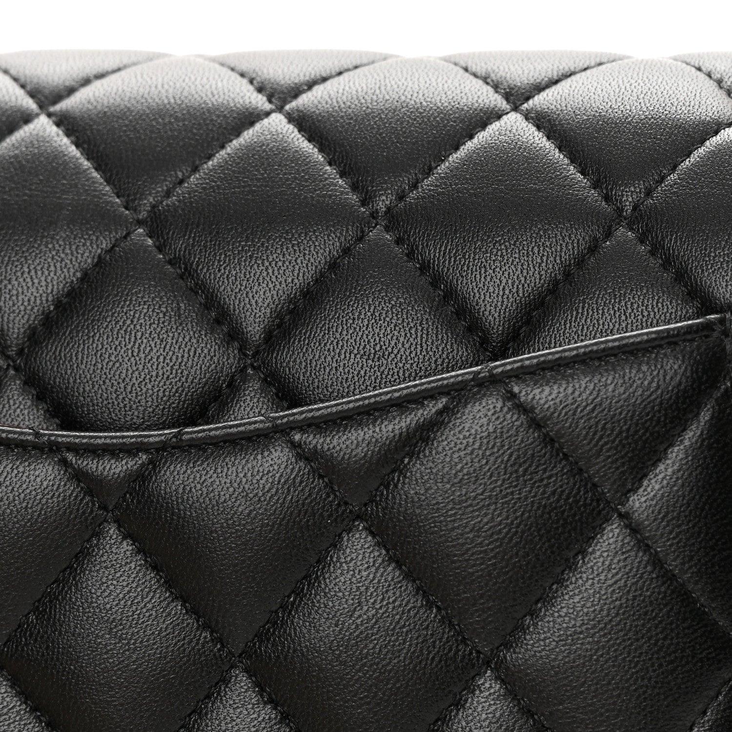 Chanel Lambskin Quilted Medium Double Flap Black 13 of 14