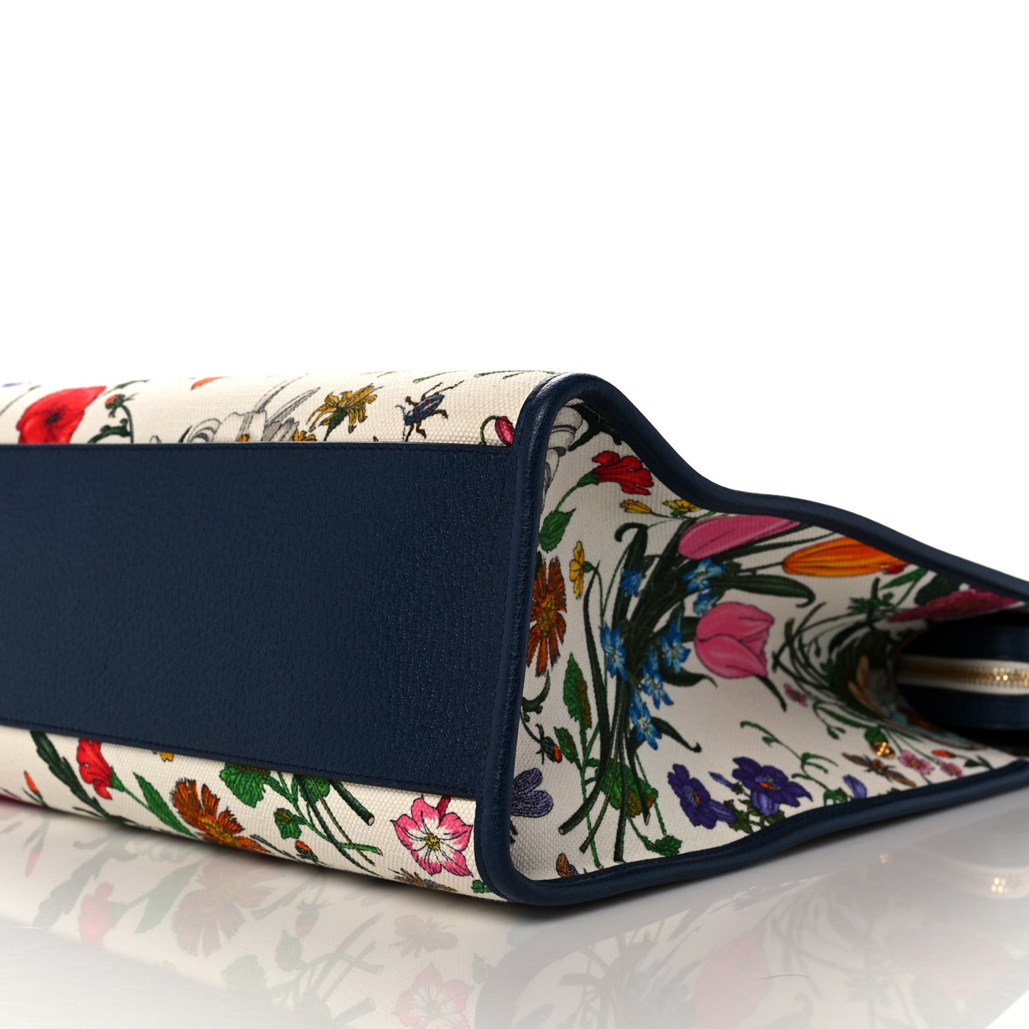 Canvas Large Flora Tote Navy Multicolor